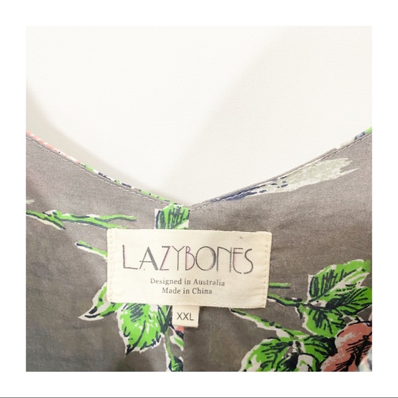 Anthropologie Lazy Bones Floral Garden Pleated Midi Cotton Dress - Picture 8 of 11